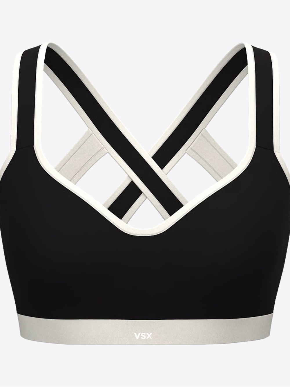 Victoria's Secret Black and white Crisscross Sports Bra